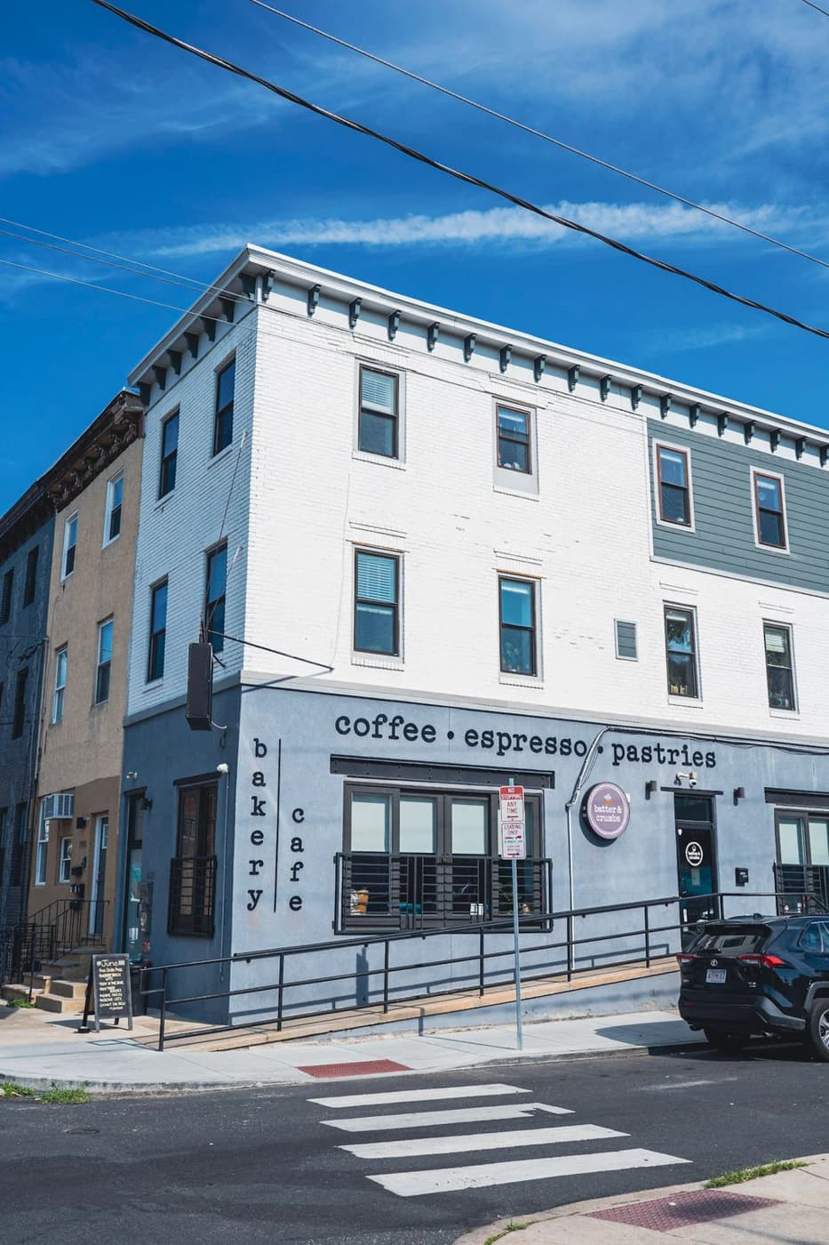 The Batter & Crumbs storefront on a South Philly corner